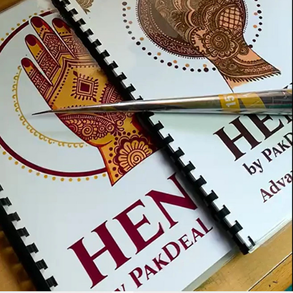 Reusable Mehndi Practice Book Combo – Basic + Advanced (Pack of 2)