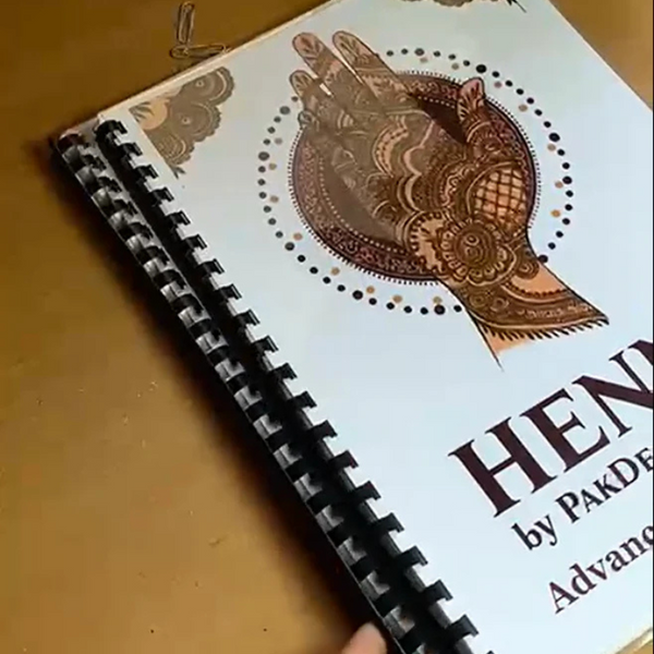 Reusable Mehndi Practice Book - Advanced