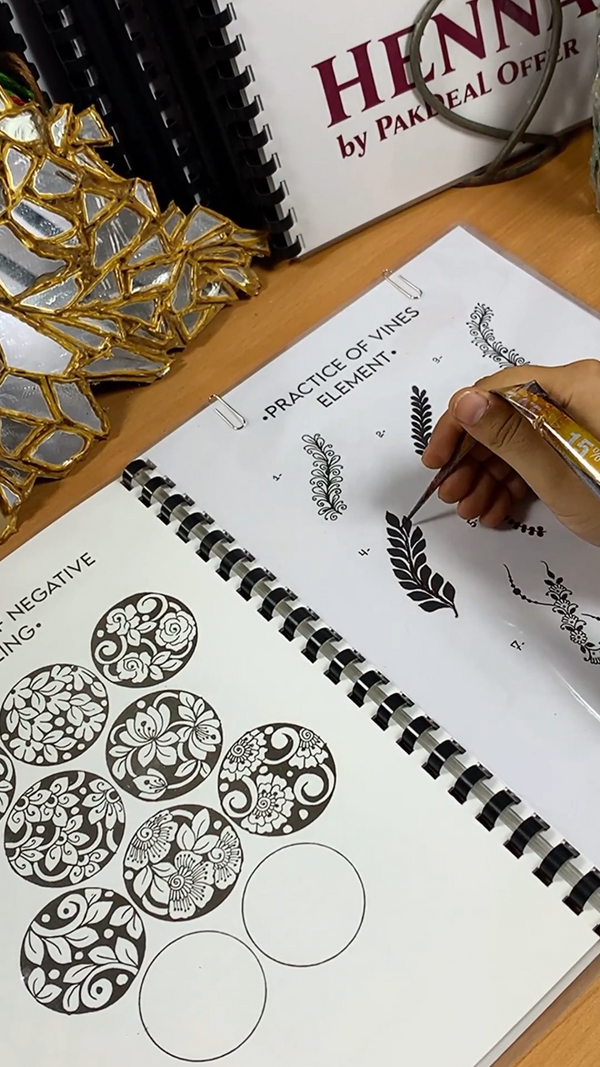 Mehandi Reusable Practice Book